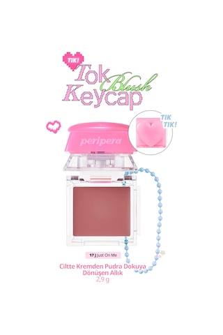 Ciltte Kremden Pudra Dokuya Dönüşen Allık Perıpera Tok Blush Keycap 17 Just On Me
