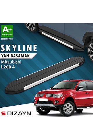 S-dizayn Mitsubishi L200 4 Skyline Aluminyum Yan Basamak 193 Cm 2006-2015 A+ Kalite