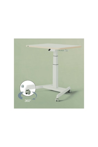 Leitz Ergo Elektrikli Sit Standing Çalışma Masası İçin Tekerlek Seti 4'lü - Gri 53740085 Çok Renkli