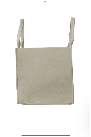 Krem Çok Amaçlı Keçe Organizer Dolap İçi Düzenleyici Kulplu Eşya Krem