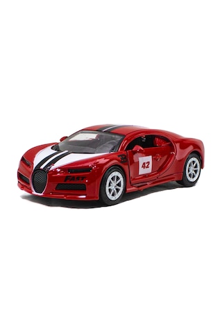 Oyuncak Araba Metal Bugatti Çek Bırak 12 Cm Kırmızı