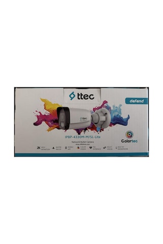 Ttec Ipbp-4330m-m/sl-lite 4mp 2.8mm Sabit Lens Dahili Sesli Gece Renkli Ir Bullet Ip Kamera Sadece Poe İle Çalışır