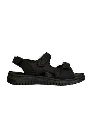 Forelli 38506 Arya-g Siyah Kadın Comfort Deri Sandalet