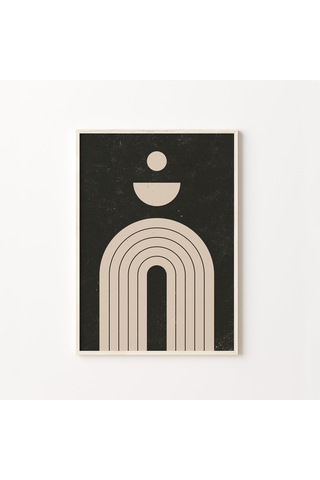 Geometrik Duvar Sanatı, Orta Yüzyıl Modern, Bej Sanatı, Minimalist Çizgi Sanatı