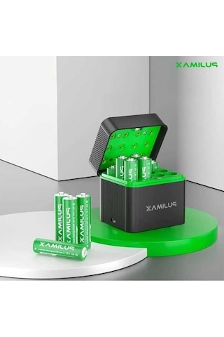 Besthome1 Dream011 Pujımax 12 Yuvalı Aa 1.5v Lityum İyon Şarj İstasyonu - 4255mah Kapasite Çift Şarj Modu