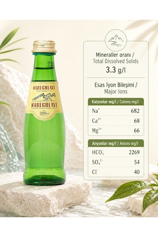 Nabeghlavi Doğal Mineralli Su Cam Şişe 6 x 200 ML