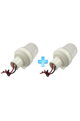 2'li Tekne Tepe Lambası. Boru Başlı Model. Ampul. 22mm Boru