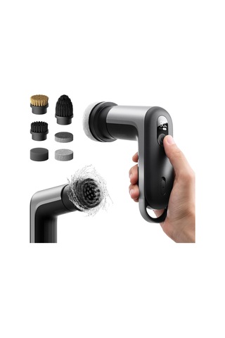 Grip Akülü Elektrikli Spin Scrubber, Ipx7 Su Geçirmez, Hafif 0,3 Kg Ve 6 Fırça Başlığı, Banyo, Mutfak, Fayans,