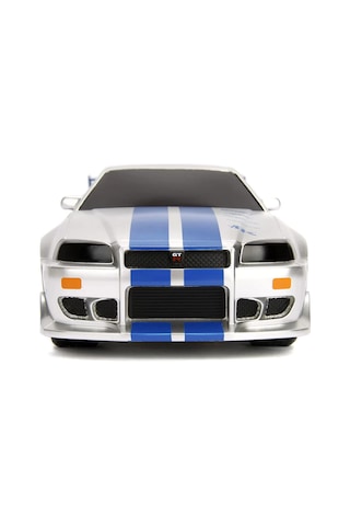 1:16 Fast Furious Kumandalı Brian's Nissan Skyline Gt-r Turbo Araba Gümüş