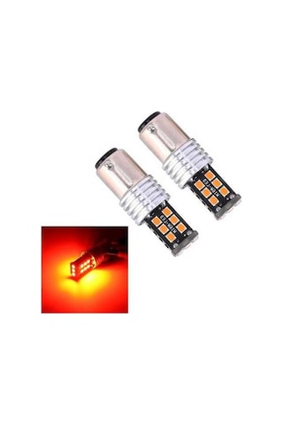 Createtech Smd Led Lambası, Kırmızı Işık Fren Dc Arka Araç Adet 3w 300lm 2835 2 12v 1157/bay15d Di