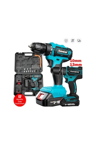 Tcherchı Kamolee DDF485 18 V Akülü Elektrikli Darbeli Matkap Tornavida Seti 10 x 13 MM
