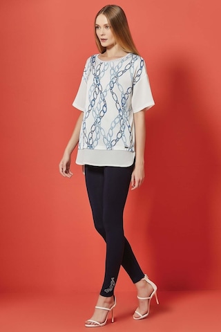 Dar Paça Lacivert Penye Tayt Lacivert