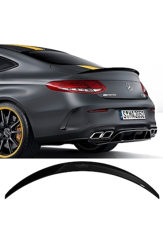 Mercedes C W205 Coupe Bagaj Üstü Spoiler Parlak Siyah Spoyler Plastik İthal 2014-2019