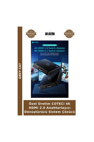 Özel Üretim Coteci 4k Hdmı 2.0 Anahtarlayıcı Dönüştürücü Sistem Çözücü