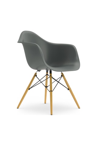 Eames Plastik Koltuk Re Daw, Vitra, Charles & Ray Eames, Geri Dönüştürülmüş Malzeme Koyu Gri