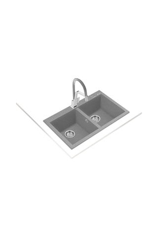 Teka Forsquare 790 Tg Çift Hazneli Tegranite+ Eviye - Stone Grey - 115260015