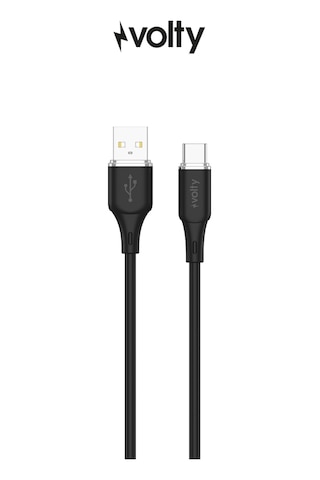 Usb-a To Type-c Hızlı Şarj Kablosu 15w Qc 3.0, 480mbps, 1.2m, Data Kablosu Siyah-v0203003