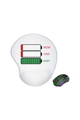 Sublimasyon Kesik Oval Mouse Pad - Bilek Destekli