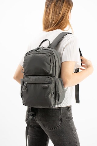 Özer-6032 Sanmorris Unisex Suya Dayanıklı Paraşüt Kumaş 5 Bölmeli Laptop Bölmeli Seyahat Ve Okul Çantası Gri - Koyu Gri
