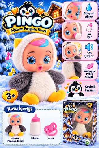 Ağlayan Penguen Bebek 02 - Çok Renkli