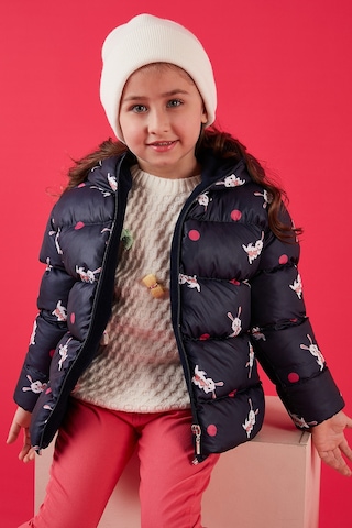 Lela Ekstra Dolgulu Içi Yumuşak Polarlı Kapüşonlu Şişme Kız Çocuk Mont 5763001 Lacivert