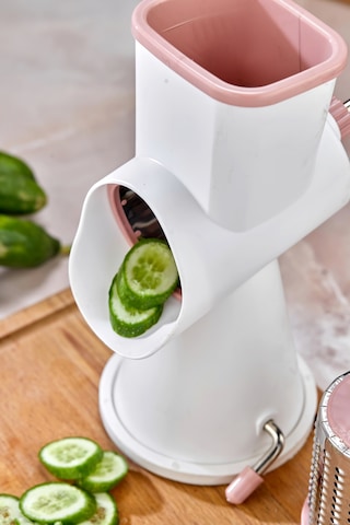 Cooker Paslanmaz Çelik Çevirmeli Rende Kollu Sebze Doğrayıcı Ckr3380-pembe Pembe