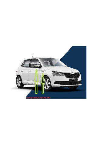 Skoda VRS Fabia Yan Aynalar Ve Çamurluk Yanı Damla Desen Bıçak Lo