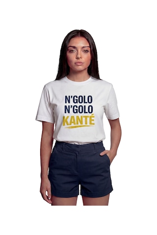 Color Luxe ''n'golo N'golo Kanté'' Tezahürat Temalı Baskılı %100 Pamuk Rahat Beyaz Color Luxe ''n'golo N'golo Kanté'' Tezahürat Temalı Baskılı %100 Pamuk Rahat Beyaz