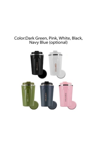 Ulzyvf 380ml Paslanmaz Çelik Termal Kahve Termosu - Sızdırmaz, Taşınabilir Seyahat Bardağı Mavi, Kahvaltılık İçin Uygun Mavi