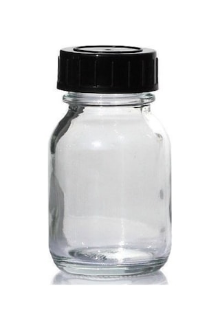 Şeffaf Cam Geniş Boyunlu Numune Şişesi 50 Ml 600 Adet