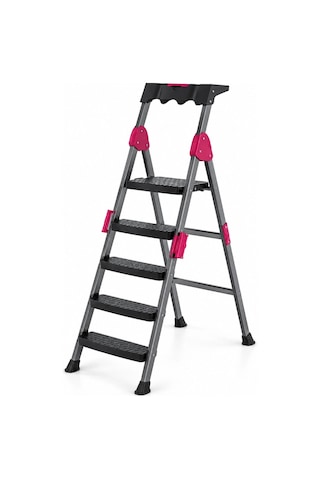 4+1 Basamaklı Metal Merdiven 150kg.taşıma 5468