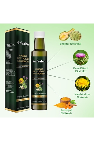 Rivalen Enginar - Deve Dikeni - Karahindiba Bitkisel Sıvı Eki 250 Ml