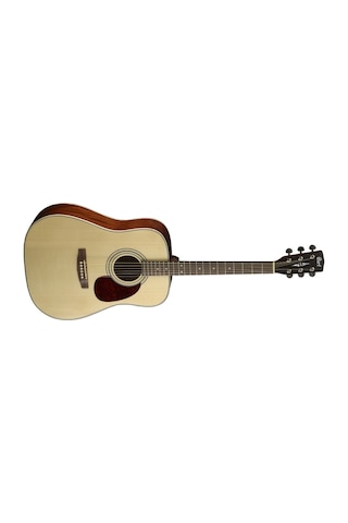 Cort Earth70Op Akustik Gitar Open Pore Masif Ladin Kapak Arka