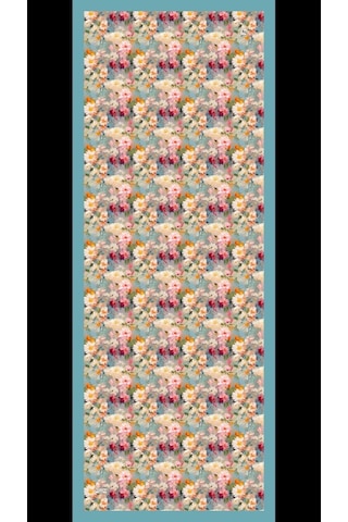 Welora Desenli Organik Şal - 06700 Mavi-pembe