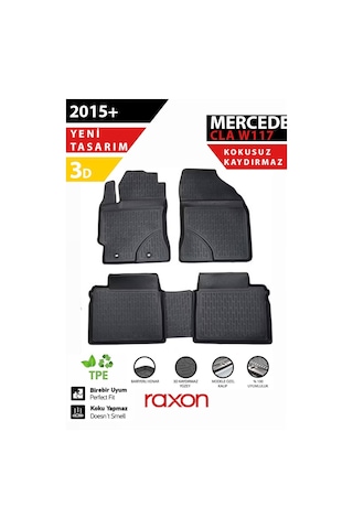 Mercedes W117 Cla-class 2013+ 3d Havuzlu Paspas Tam Uyumlu Su Geçirmez