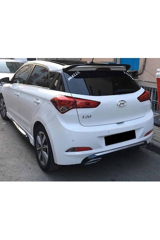 Hyundai İ20 Difüzör Parlak Siyah Egzoz Görünüm 2014 2015 2016 2017 2018 Arka-difizör-bodykit-ek