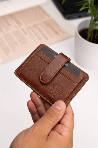 Newish Polo Erkek Hakiki Deri Cüzdan Ve Kartlık - New083 Taba