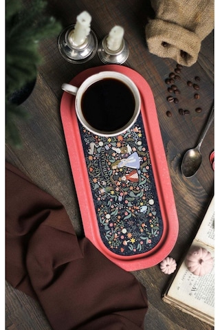 Fairytale Desenli Baton Metal Tepsi, 16 X 35 Cm