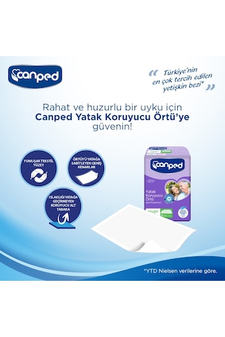 Canped Yatak Koruyucu Örtü 30'lu 60 x 90 CM