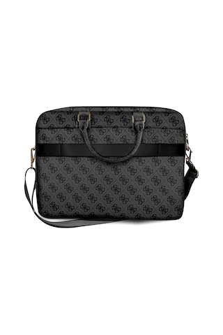 Guess  Lisanslı 4g Desenli Büyük 4g Logolu Omuz Askılı 15 İnç Laptop Çantası Siyah