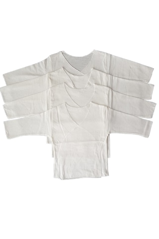 New World Pamuklu Yeni Doğan İç Zıbın 4'lü - Beyaz