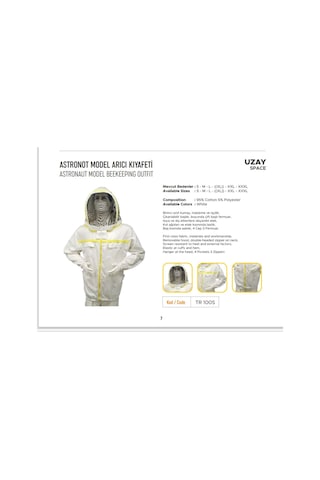 Dateks Arici Elbisesi Maske Astronot Model 4 Cep 3 Fermuar Xl-xxl