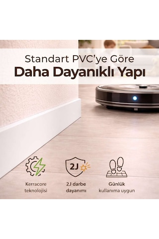 Espumo Kompozit Süpürgelik 12 cm Beyaz | Suya Dayanıklı Parke Duvar Süpürgelik 2,40 m ESP501