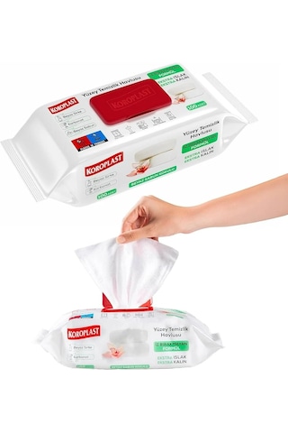 Ambalaj Marketim Koroplast Yüzey Temizlik Havlusu 100 Yaprak 5 Paket beyaz