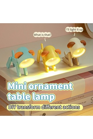 Pazly H46769gr Karikatür Gece Lambası Çocuk Led Mini Köpek Yeşil Işık Yeşil