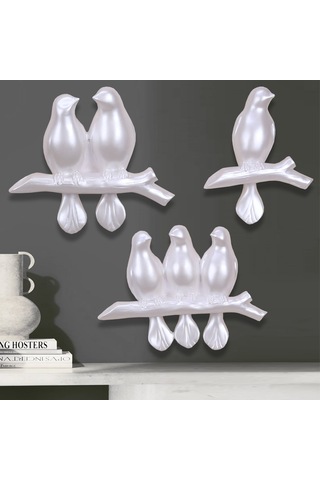 Mary 3'lü Dekoratif Kuş İnci