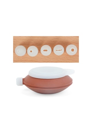 5 Adet Silikon Hamur Sıkma Torbası Yeniden Kullanılabilir Krema Ekstrüderi 5 Dekoratif Uç İle Diğer