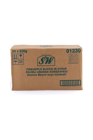 S&W Dilimli Ananas Konservesi 24 x 836 G