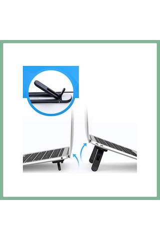Bşkvirgo 2 Kademeli Katlanabilir Ve Yapışkanlı Laptop Standı Siyah Bsk2026