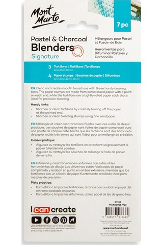 Mm Pastel Ve Kömür Karıştırıcıları 7 Parça